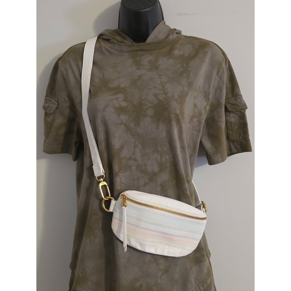 HOBO Fern Belt Bag‎ White Leather Crossbody Shoulderbag